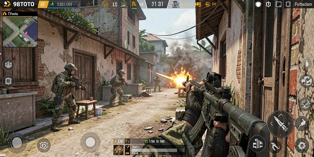 Gameplay menarik 98TOTO dalam pertempuran FPS yang mendebarkan.