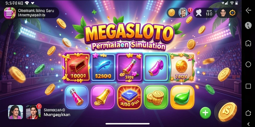 Tangkapan layar gameplay seru di MEGASLOTO dengan grafis menarik.