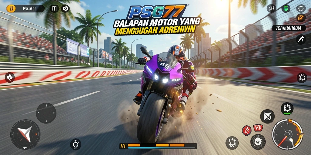 Gameplay seru di PSG77 menampilkan balapan motor yang mendebarkan.