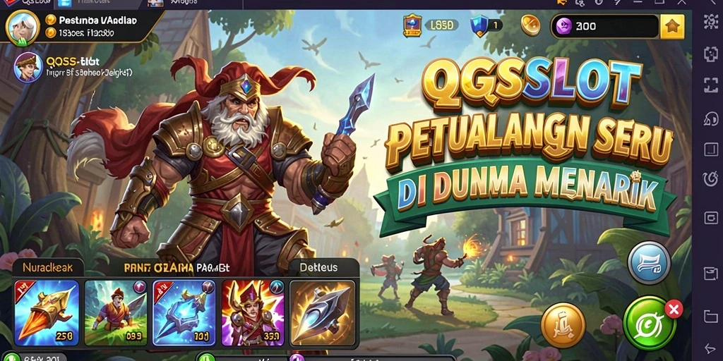 Screenshot QQSLOT menunjukkan pemain menjelajahi dunia petualangan yang kaya.