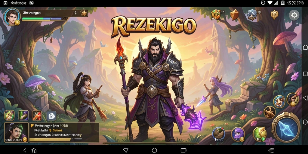 Tangkapan layar dari gameplay seru di REZEKIGO yang menunjukkan pertarungan RPG.