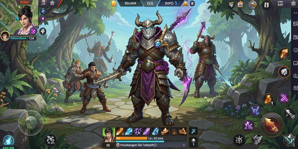 Tampilan gameplay menarik dari RK88 di dunia MMORPG yang luas.