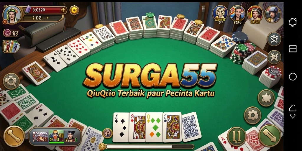 Screenshot SURGA55 menunjukkan serunya gameplay QiuQiu yang mendebarkan.