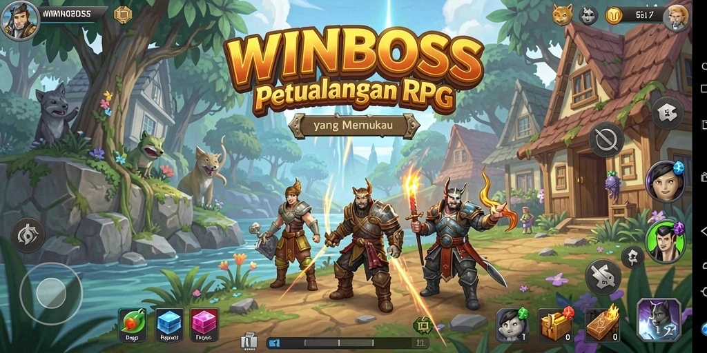 Tampilan menarik dari gameplay RPG WINBOSS yang penuh aksi.