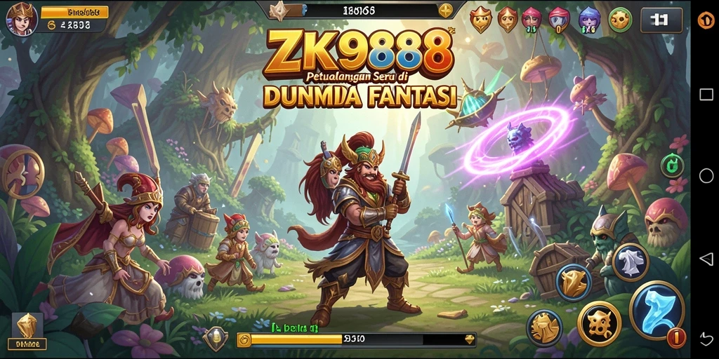 Tampilan gameplay ZK988 yang menegangkan di dunia petualangan.