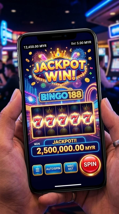 Screenshot antarmuka pengguna bingo188 yang menampilkan logo dan kategori aplikasi.
